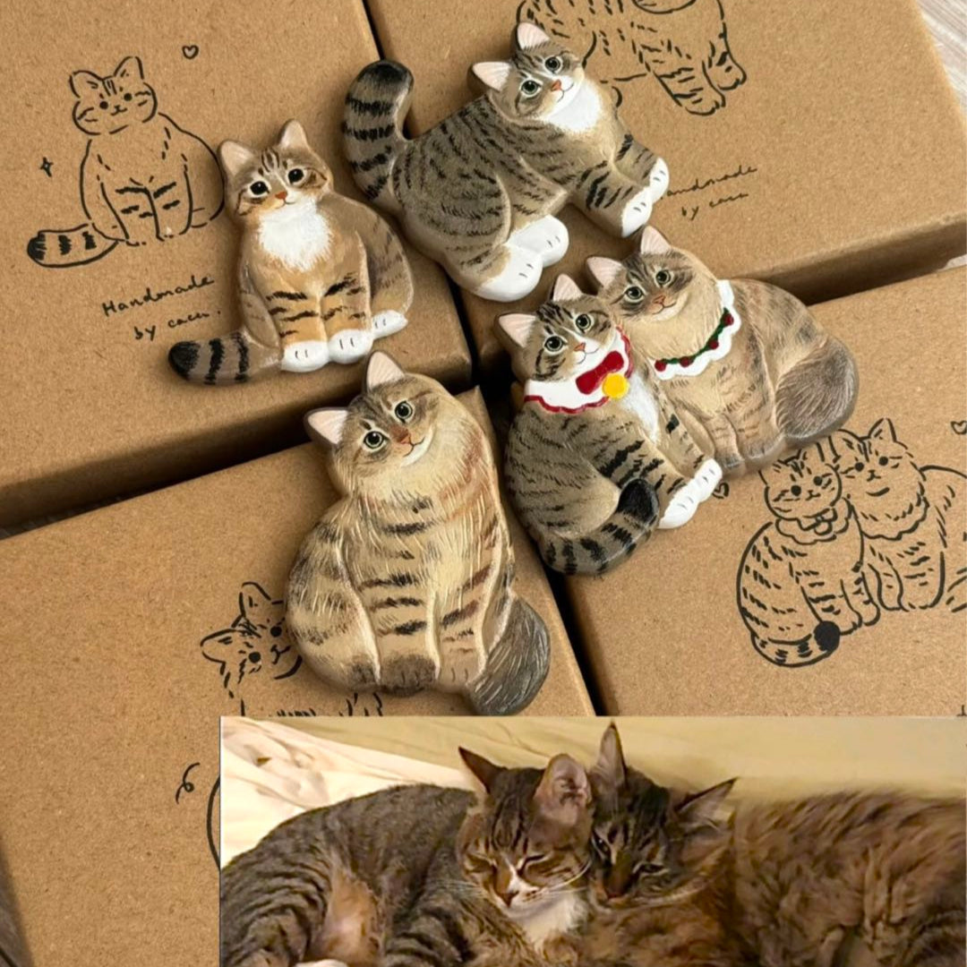 Handmade Clay Pet Brooch/Fridge Magnet