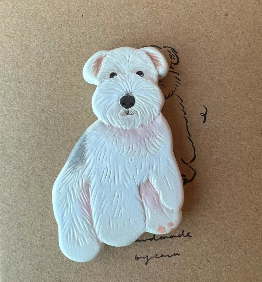 Handmade Clay Pet Brooch/Fridge Magnet