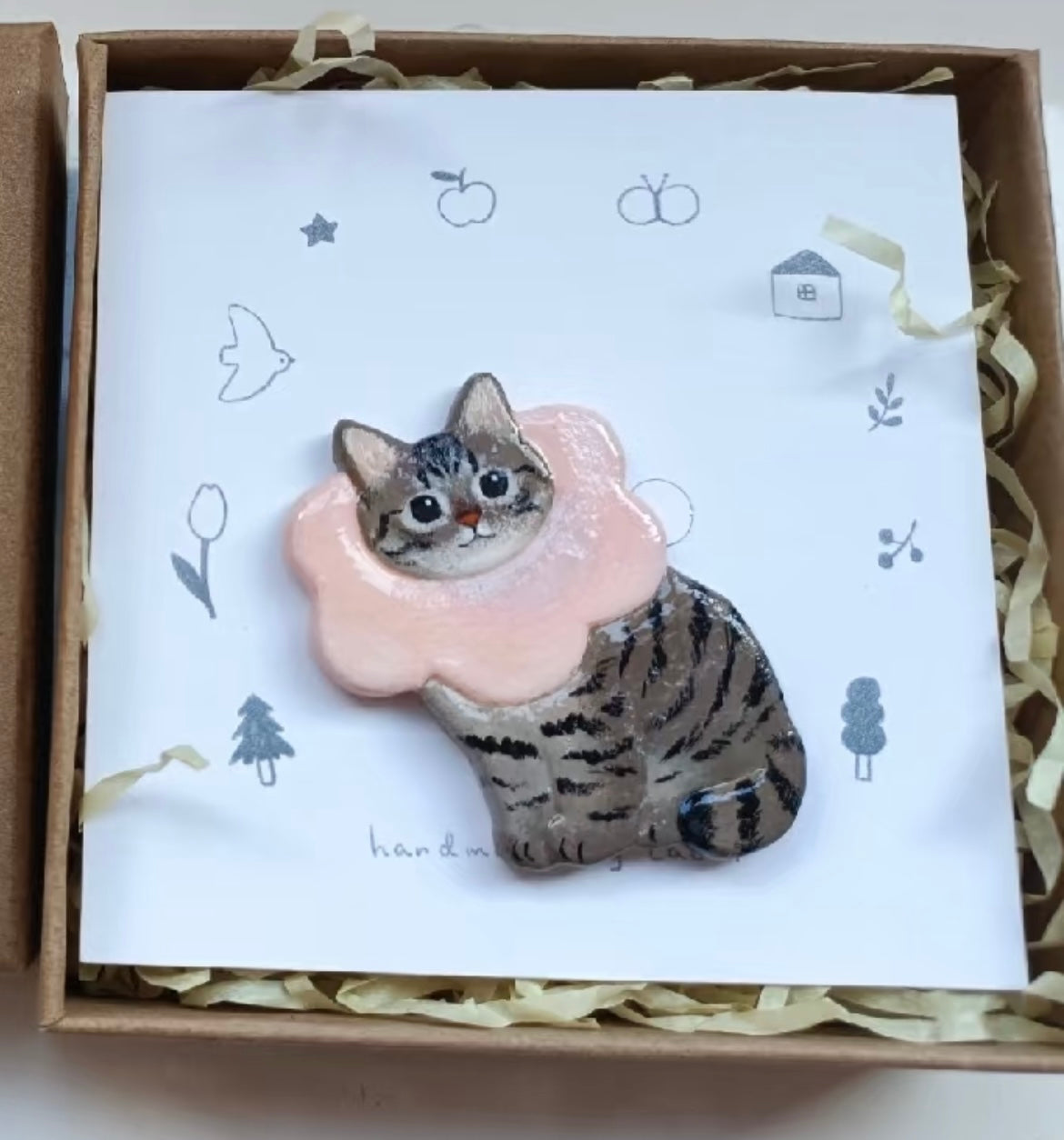 Handmade Clay Pet Brooch/Fridge Magnet