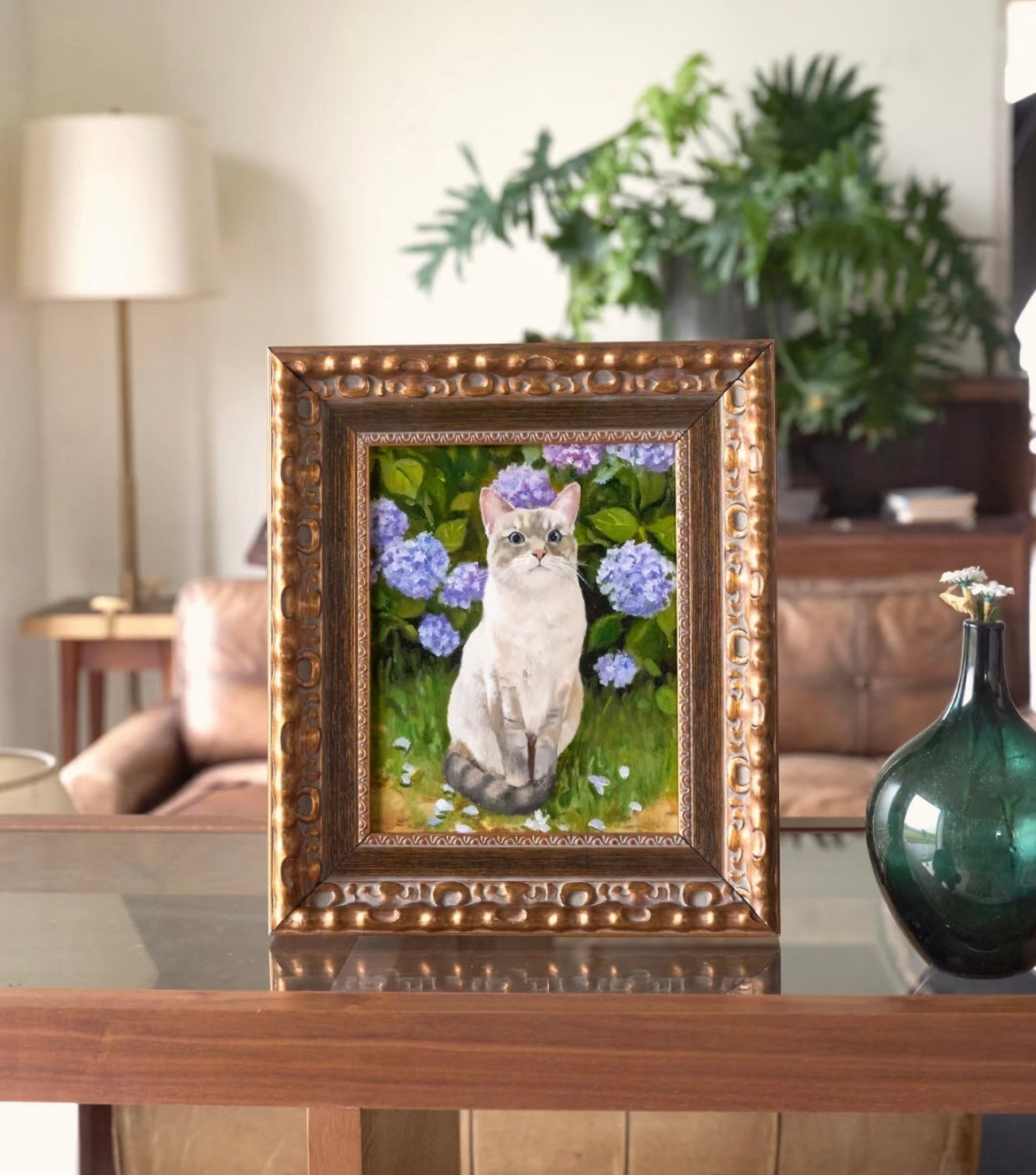 Hand-Painted Pet Oil Portrait