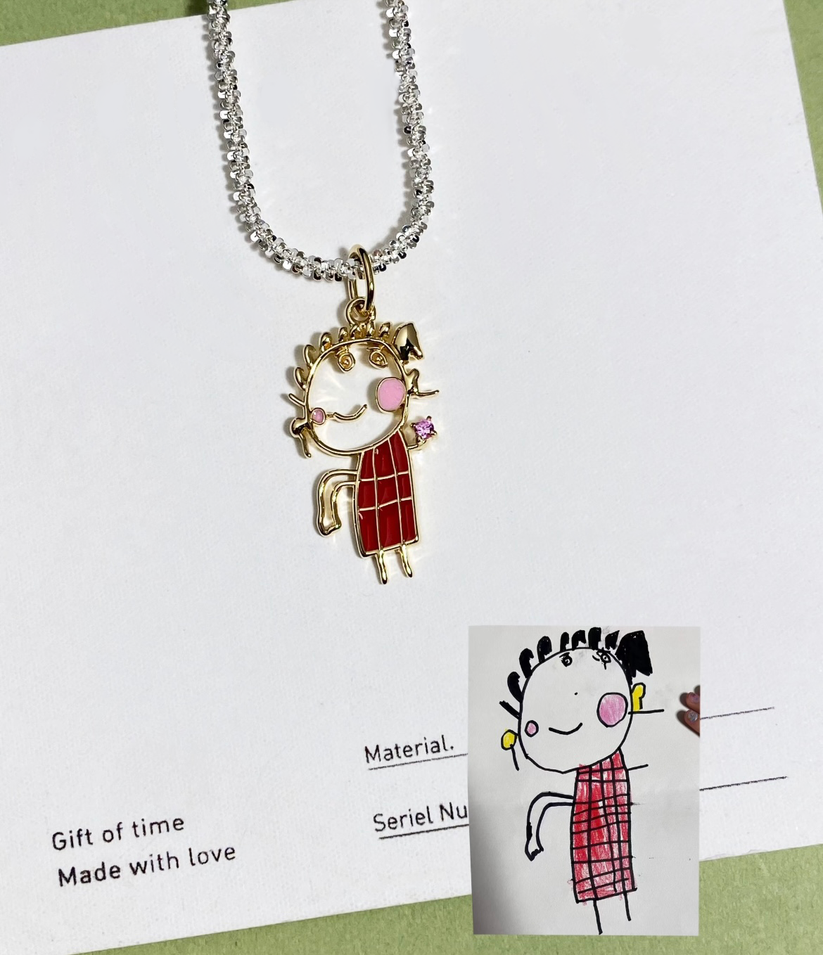 18K Gold Little Artist Pendant Necklace
